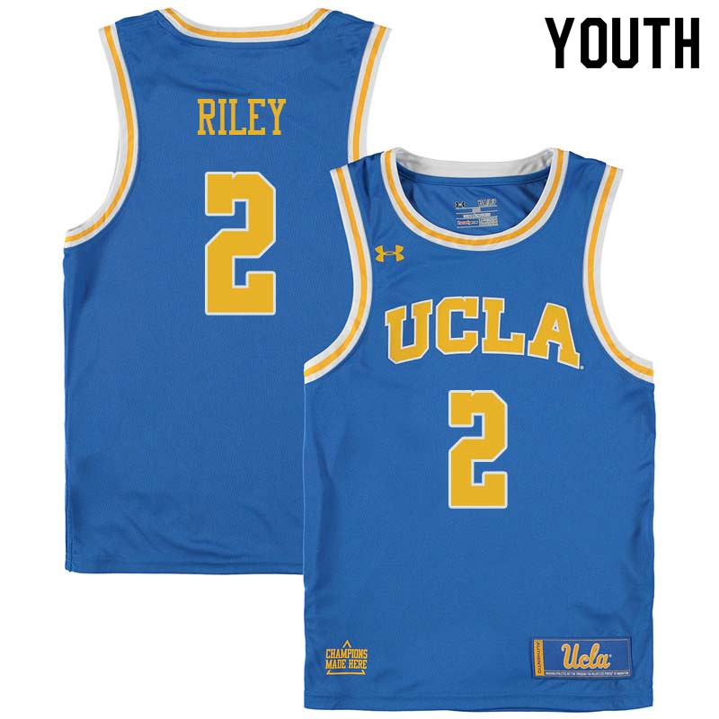 Youth #2 Cody Riley UCLA Bruins College Basketball Jerseys Sale-Blue - Click Image to Close